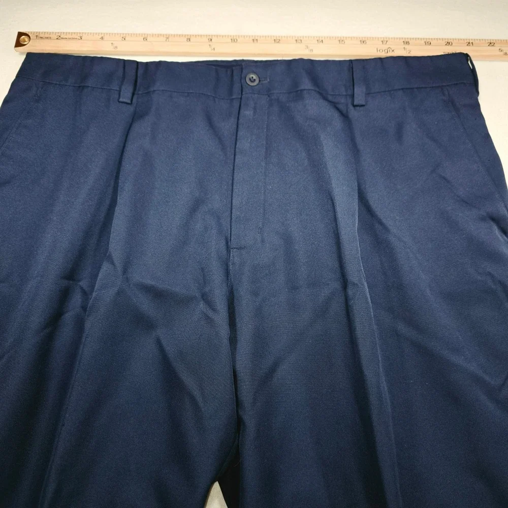 Nike Golf Tour Performance Pleated Pants Navy Blue Mens 42x32 Tech Trousers